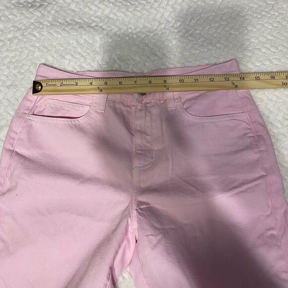 L'Agence Enya Pink High Rise Cropped Slim Distressed Jeans Size 25 - Picture 3 of 8